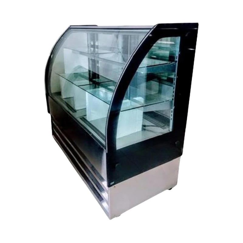 Masser Vitrina refrigerada cristal curvo 150 cm acero inox. RHNVCT 1500 FGR