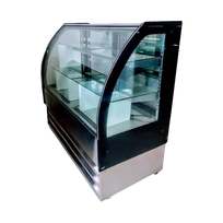 Masser Vitrina refrigerada cristal curvo 150 cm acero inox. RHNVCT 1500 FGR