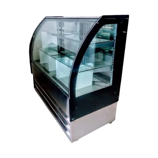 Masser Vitrina refrigerada cristal curvo 150 cm acero inox. RHNVCT 1500 FGR