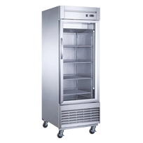 Migsa Congelador Vertical Puerta de Cristal Acero Inox 23 Pies UR-27F-1G Nuevo