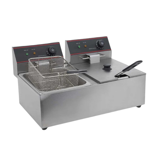 Migsa Freidora Eléctrica de Acero Inoxidable CKEF2LTS4 Nuevo
