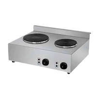Migsa Parrilla Eléctrica De Inducción 2 Secciones Acero Inoxidable Hsc-2205 Nuevo