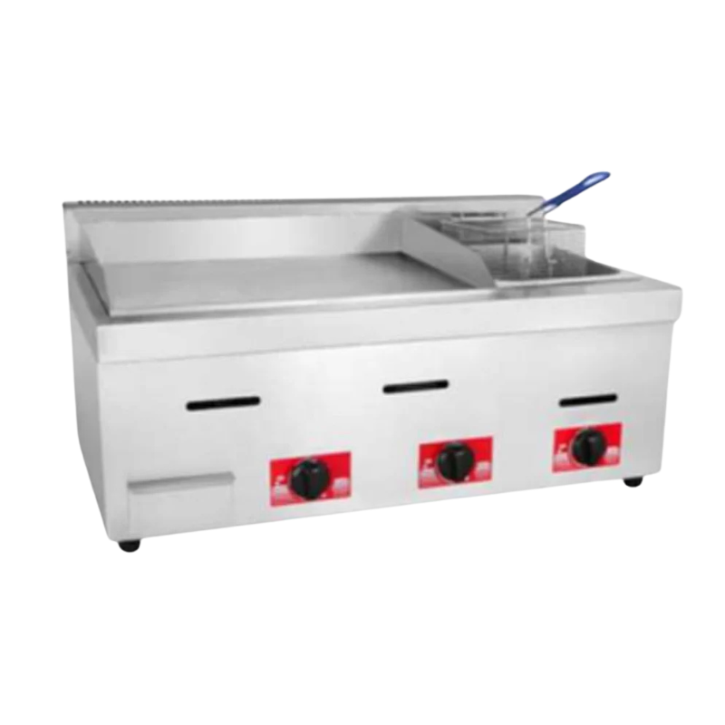 Migsa Plancha grill lisa con freidora a gas PFM85SI Nuevo