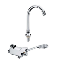 Migsa Válvula Pedal Sencilla Piso Bronce Cromado 6615A Nuevo