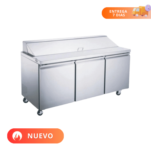 Icehaus Mesa de Preparación 3 Puerta de Acero ME-3PS-SS-01 Nuevo