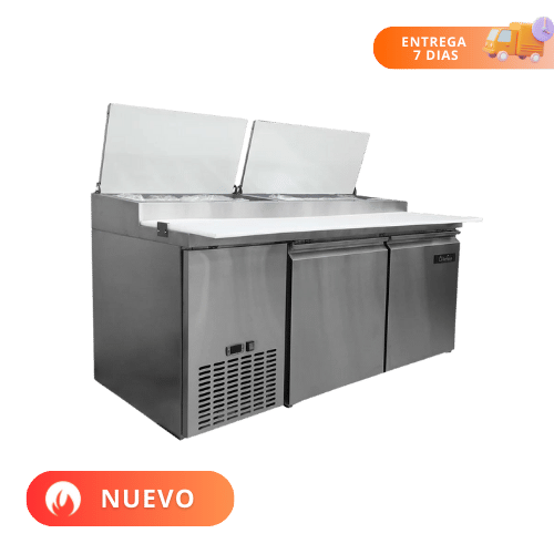 Icehaus Mesa de Preparación para Pizzas 2 Puerta MP-2P-SS-02 Nuevo