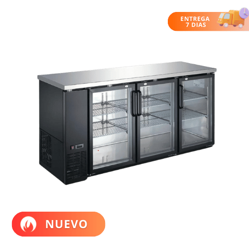 Icehaus Refrigerador Contra Barra 3 Puertas CBR-3PC-SS-01 Nuevo