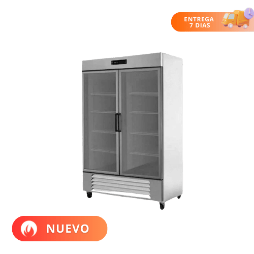 Asber Conservador Congelados 2 Cuerpos 2 Puertas Cristal ARF-37-G HC