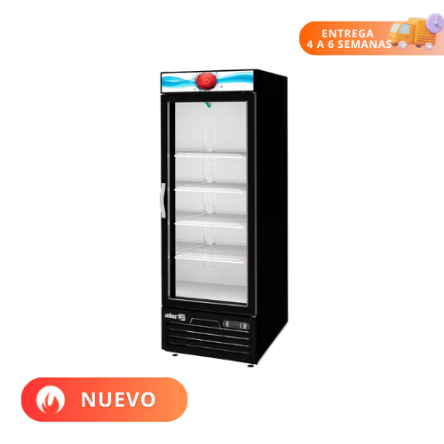 Asber Refrigerador con Display 1 puerta de cristal ARMD-23 HC