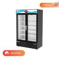 Asber Refrigerador 2 cuerpos con display 2 puertas cristal ARMD-37 HC