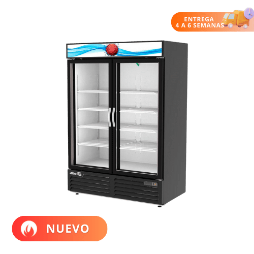 Asber Refrigerador con display 2 puertas cristal ARMD-49 HC