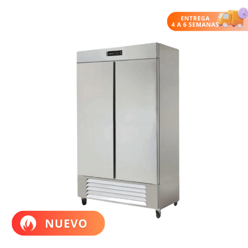 Asber Refrigerador 2 Puertas sólidas acero ARR-37 HC