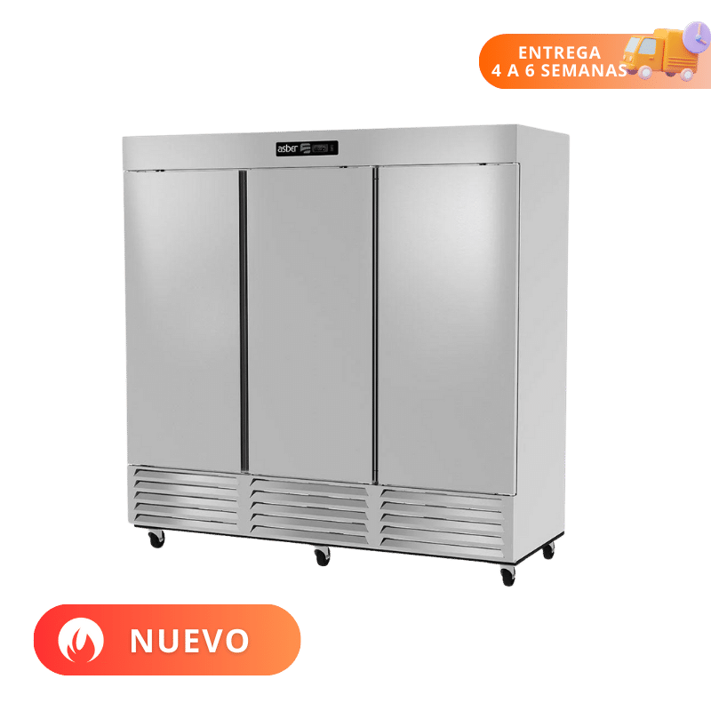 Asber | Refrigerador 3 puertas acero| ARR-72-H HC | Nuevo