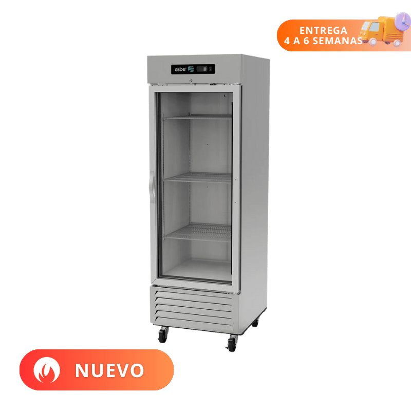 Asber | Refrigerador 1 puerta cristal | ARR-23-G-H HC | Nuevo