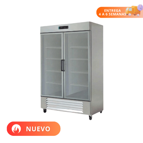 Asber Refrigerador 2 puertas cristal ARR-37-G HC