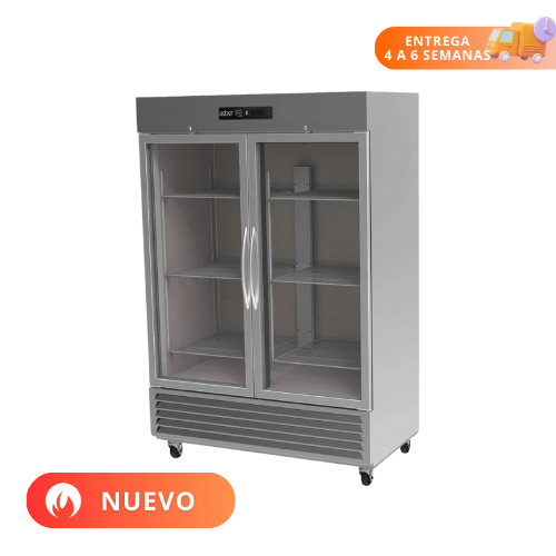 Asber Refrigerador 2 puertas cristal ARR-49-G-H HC