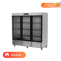 Asber Refrigerador 3 puertas cristal ARR-72-G-H HC 