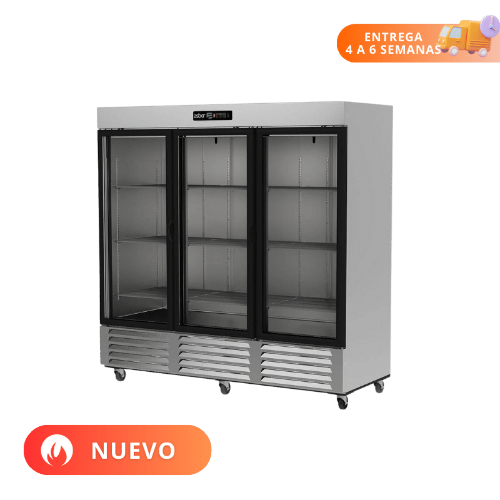 Asber Refrigerador 3 puertas cristal ARR-72-G-H HC 