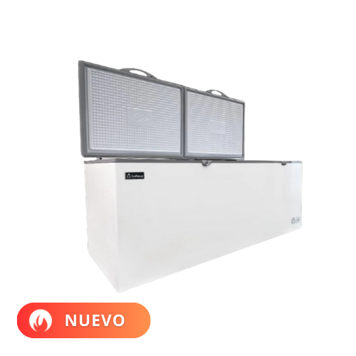 Icehaus Congelador y Refrigerador Horizontal 24 pies Doble Tapa Rígida CTC-24-SS Nuevo