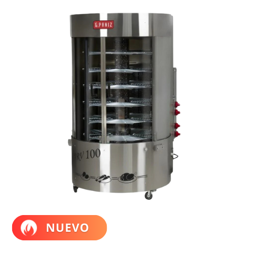 G. PANIZ ROSTICERO ASADOR ROTATIVO VERTICAL ARV100CQC NUEVO