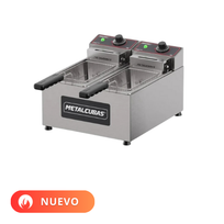 METALCUBAS FREIDORA ELECTRICA DOS CANASTILLAS 1/3GN FE2C NUEVO