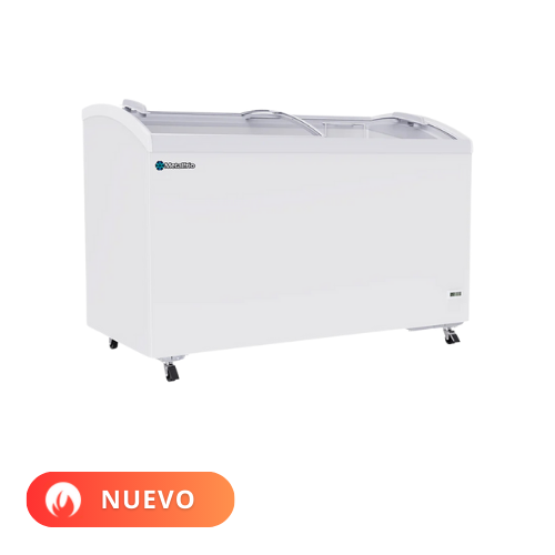 Metalfrio Congelador Heladera 2 tapas curvas cristal deslizables 14,4 pies CHC400 Nuevo