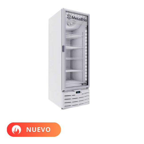 Metalfrio Conservador de congelados vertical aire forzado 19,5 pies 1 puerta cristal VF50 Nuevo