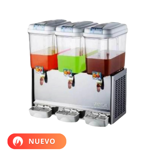 Migsa Enfriador de aguas frescas de tres tanques tipo fuente (spray) LYP-3X18 Nuevo