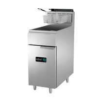 Asber Freidora a gas 1 tina 3 quemadores 40-50 lbs capacidad AEF-4050-S-E Nuevo