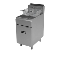 Asber Freidora a gas 1 tina - 4 quemadores - 75 lbs. de capacidad - full inox AEF-75-S Nuevo