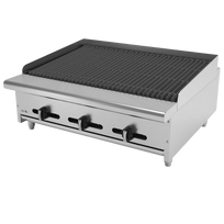 Asber Asador a gas con sercha perimetral - Piedra volcánica AECRB-36 Nuevo