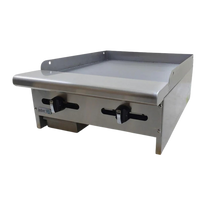 Asber Plancha lisa a gas con placa de 5/8