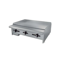 Asber Plancha lisa a gas con placa de 5/8