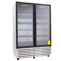 Imbera Refrigerador Vertical 2 Puertas Cristal Acero Inoxidable 43 Pies 1024215 Nuevo