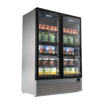Imbera Congelador Vertical 2 Puertas Cristal Acero Inoxidable 43 Pies 1023840 Nuevo