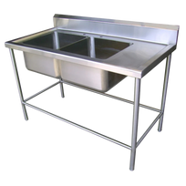 International Mesa Trabajo 2 Tarjas 180 cm MELT2I18 Nuevo