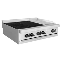International Estufa Modular Triple 2 Secciones de Asador, 1 Sección de Plancha CG30101 Nuevo