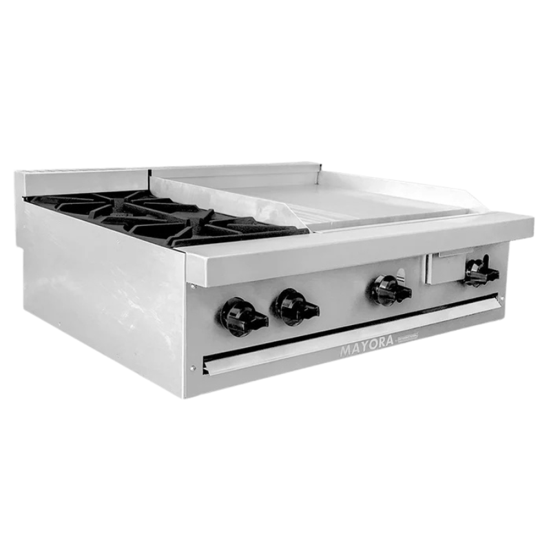 International Estufa Modular Triple 1 Sección de Asador, 2 Secciones de Plancha CG30121 Nuevo