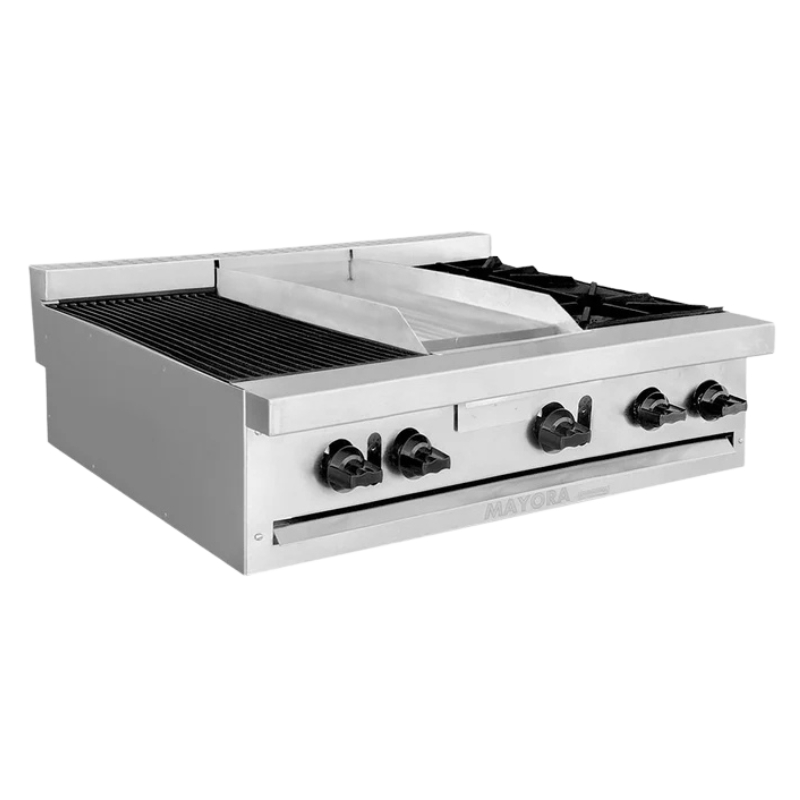 International Estufa Modular Triple 1 Sección de Asador, 1 Sección de Plancha, 1 Sección de Quemadores CG30131 Nuevo