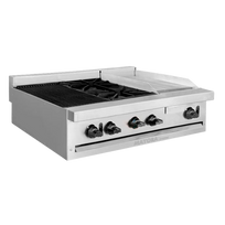 International Estufa Modular Triple 1 Sección de Asador, 1 Sección de Quemadores, 1 Sección de Plancha CG30141 Nuevo