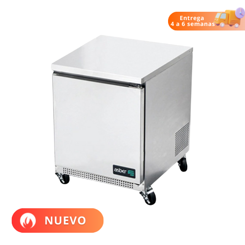 Asber Mesa Refrigerada Congelador 1 Puerta Solida 6.1 Pies Acero AUTF-27 HC Nuevo