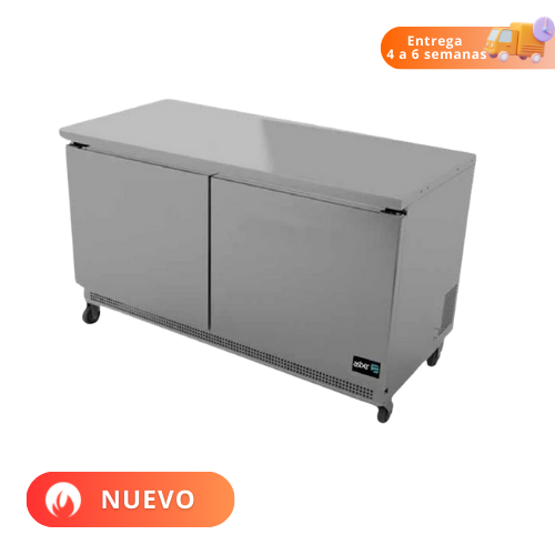 Asber Mesa Refrigerada Congelador 2 Puertas Solidas 15 pies3 Acero AUTF-60 HC Nuevo