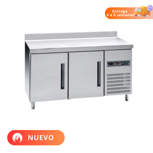 Asber Mesa Refrigerada Congelador 2 Puertas Solidas 9 Pies3 Acero ASTF-60 HC Nuevo