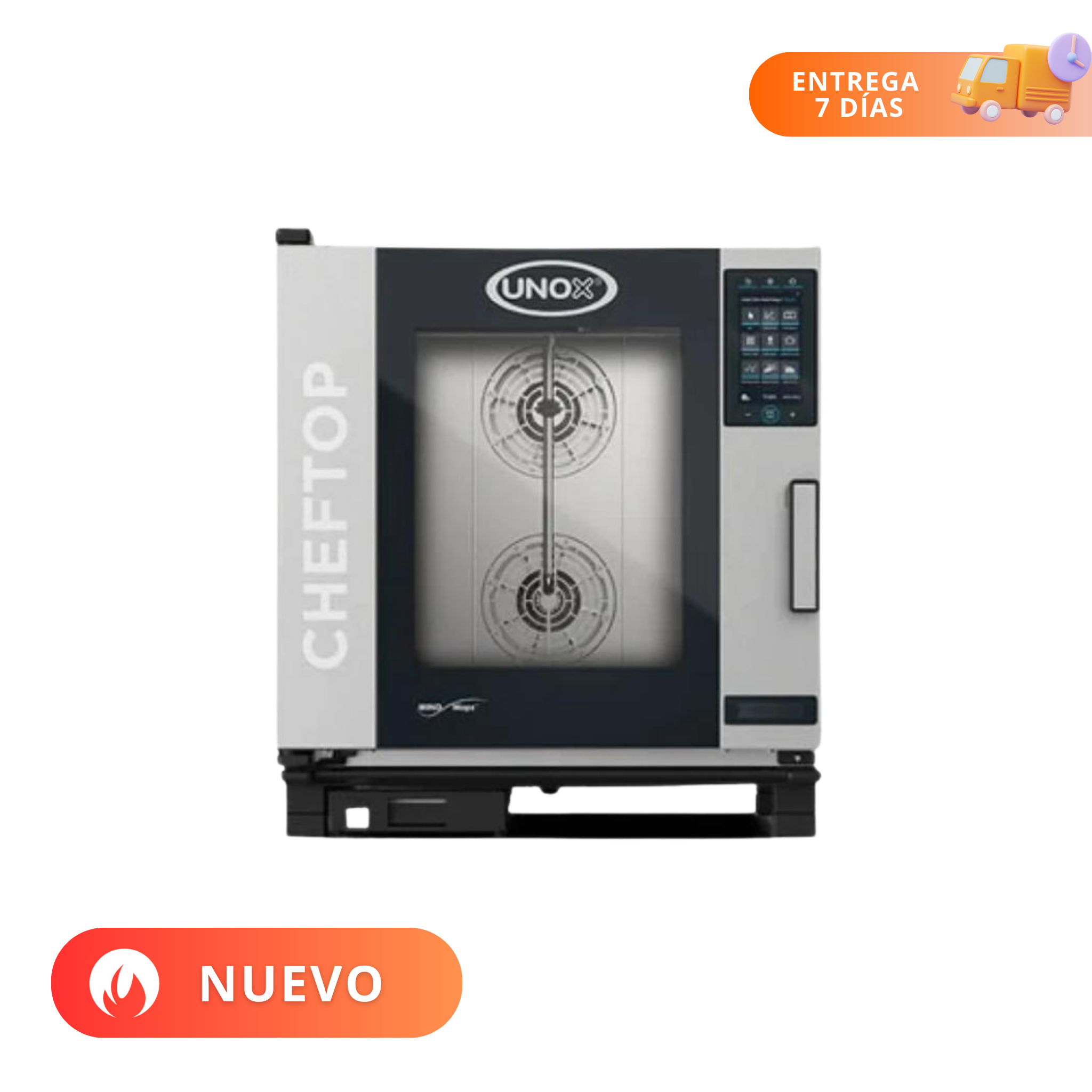 Unox Horno Combinado ChefTop a Gas 7 bandejas GN 1/1 XEVC-0711-GPRM Nuevo
