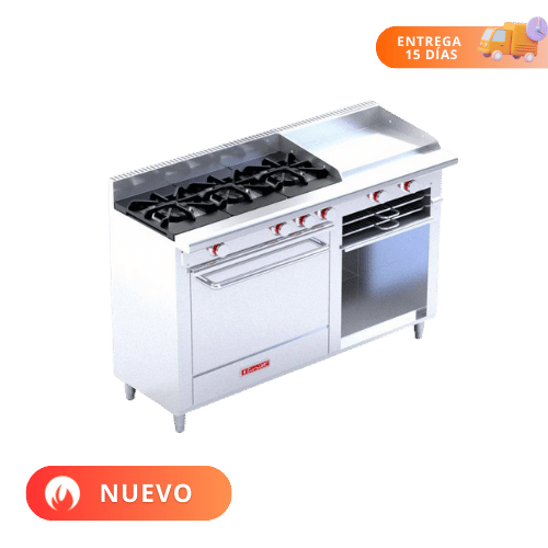 Coriat Estufa con 3 Quemadores Plancha Gratinador Horno EC-3-H-Grill de Piso Petit