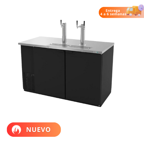 Asber Dispensador Refrigerado Cerveza 3 Barriles Vinil Negro 2 Puertas ADDC-58 HC Nuevo