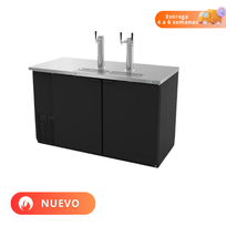 Asber Dispensador Refrigerado Cerveza 3 Barriles Vinil Negro 2 Puertas ADDC-58 HC Nuevo
