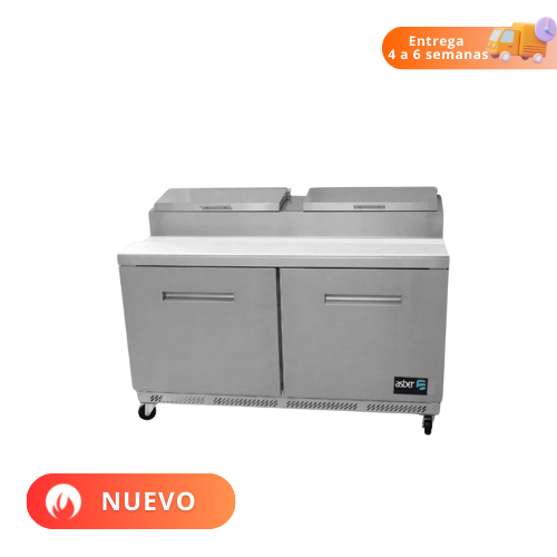 Asber Mesa refrigerada de preparación para pizza 2 Puertas APTP-60 HC Nuevo