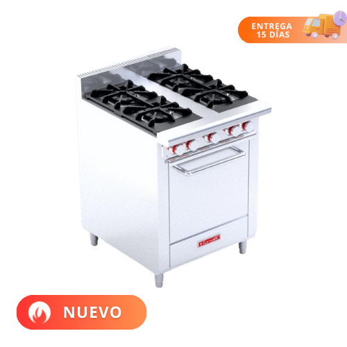 Coriat Estufa a Gas con 4 Quemadores y Horno EC-4-HM DE PISO MASTER