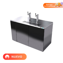 Asber Dispensador Refrigerado Cerveza 3 Barriles Acero Inoxidable 2 Puertas ADDC-68-S HC Nuevo
